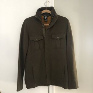 Kuhl merino wool military style sweater jacket size small